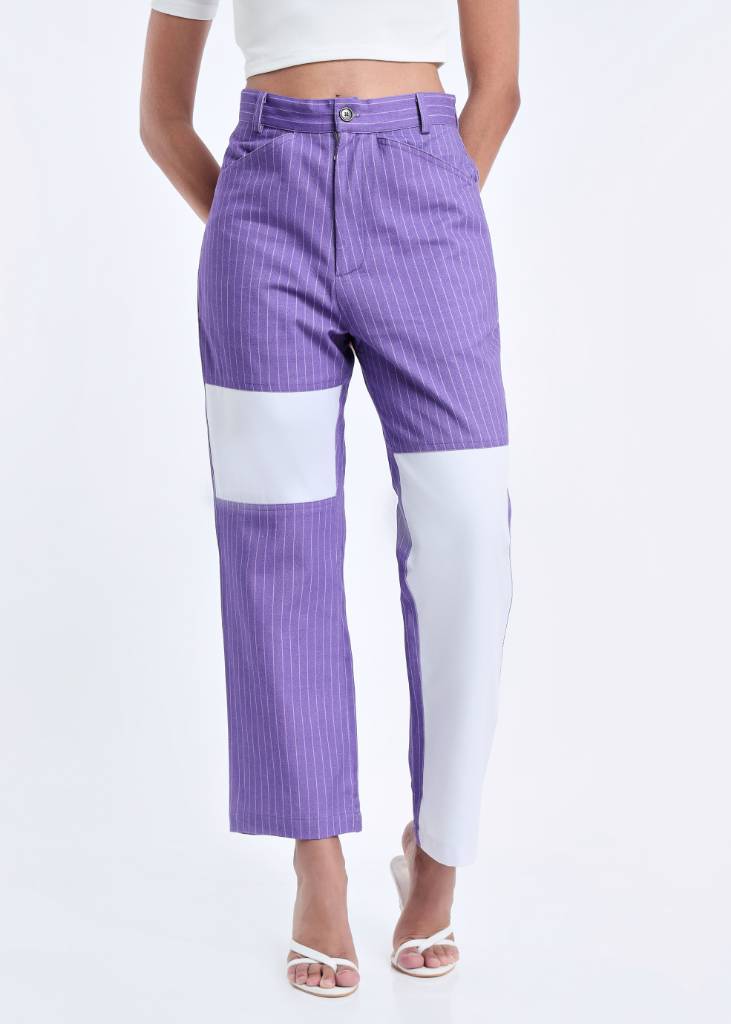 REWORKED: Patchwork pants with upcycled fabric