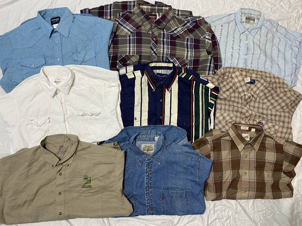 Lee levis wrangler shirts 39 pieces