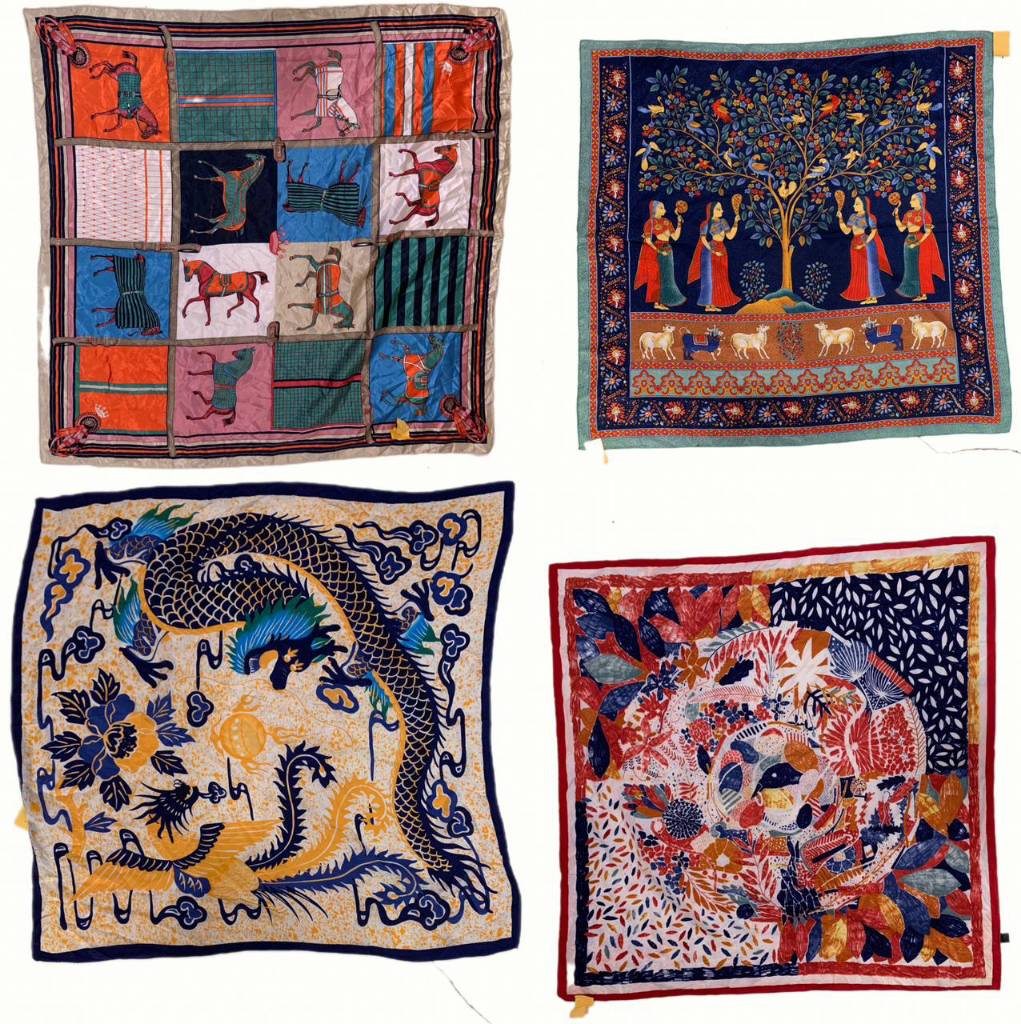 Italian Bale Silk Scarves Mix ,(f-614)