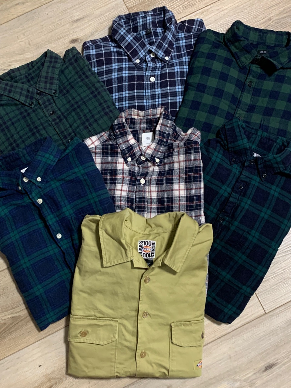 Men’s Flannels & Workwear Shirts - 7 Piece