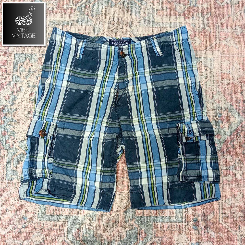 BRANDED CARGO CHECK SHORTS
