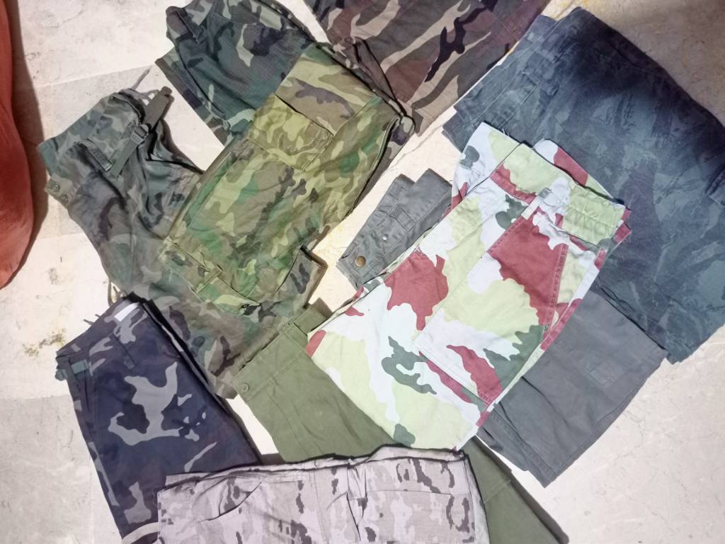 Army camouflage trousers