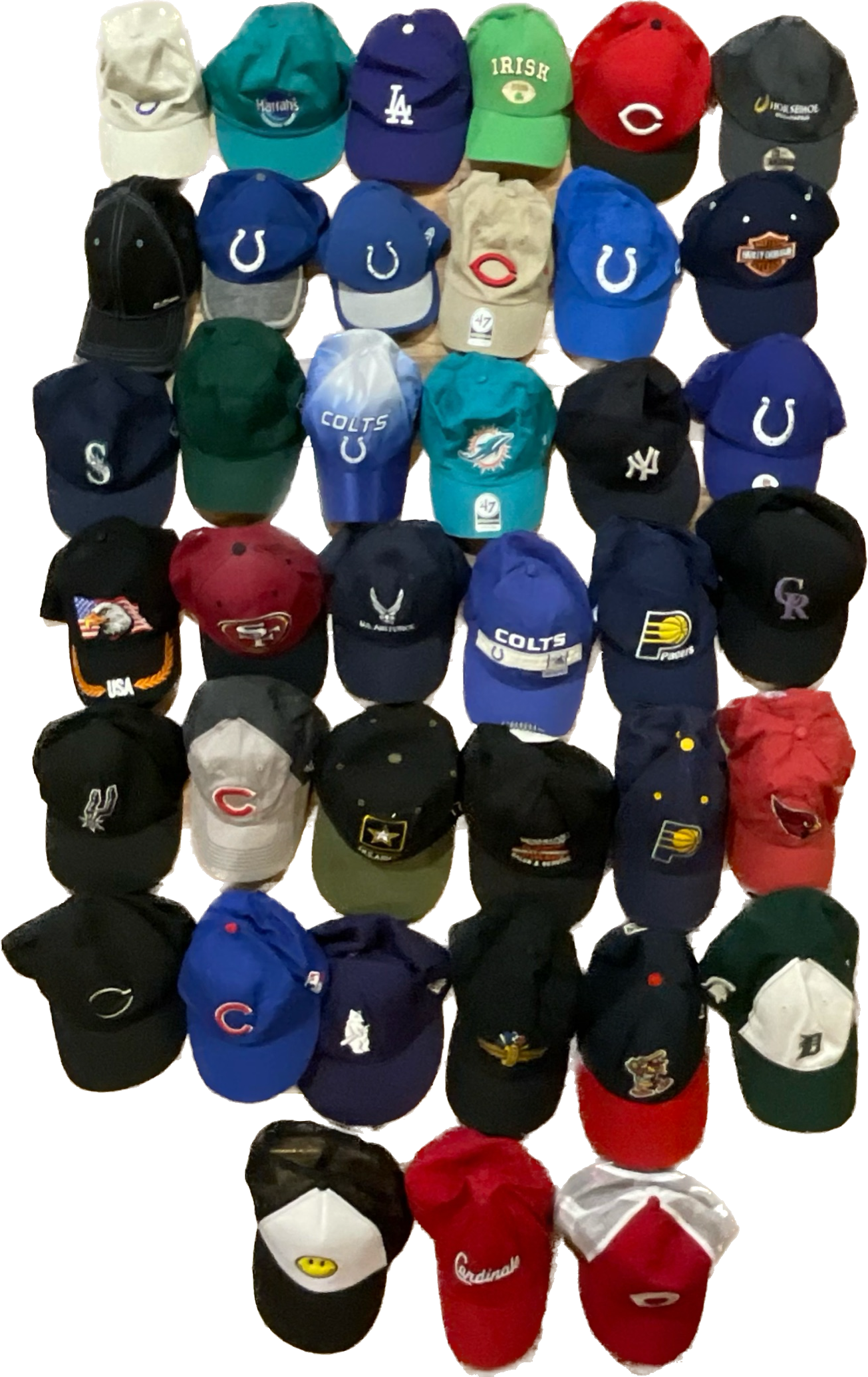 Vintage Branded Caps - 40 Pcs