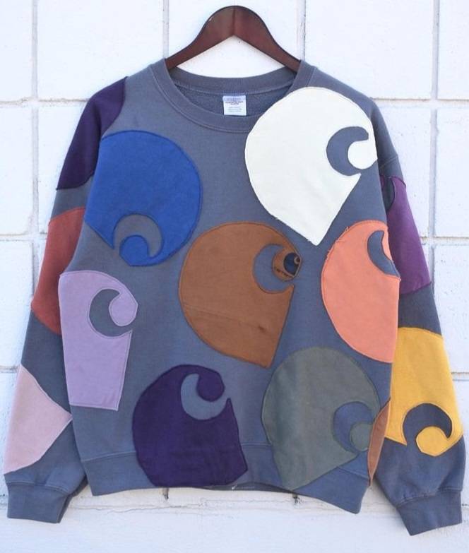 CR771 Mens reworked carhartt logo Sweatshirt 50 pieces