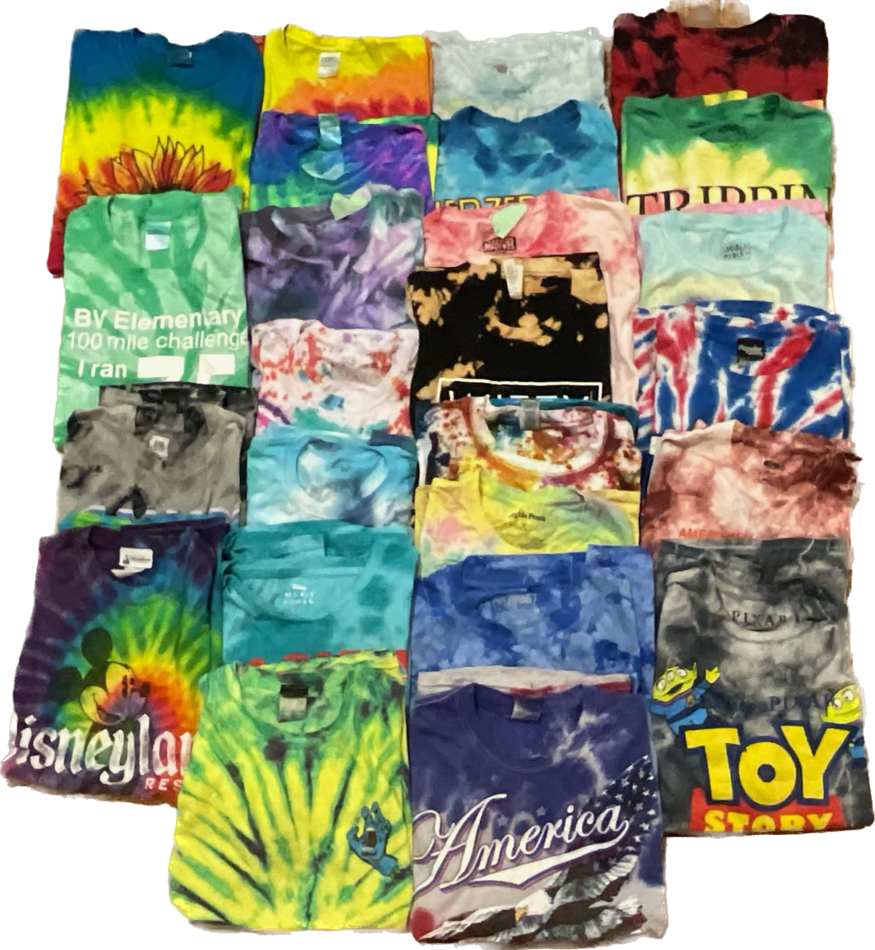 Vintage Tie-Dye Tshirts - 25 Pcs