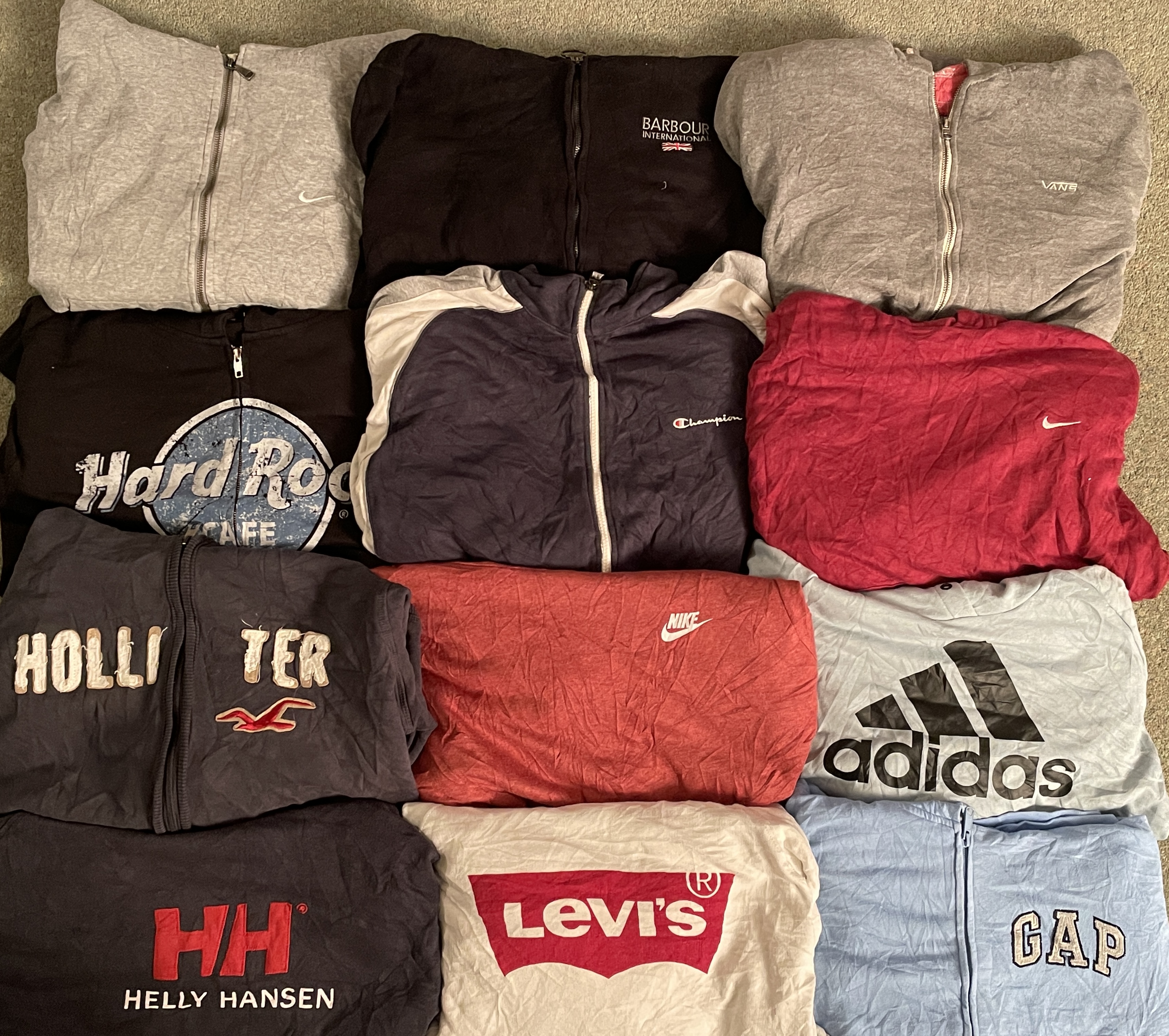 Branded hoodies and sweatshirts  mens womens mix joblot