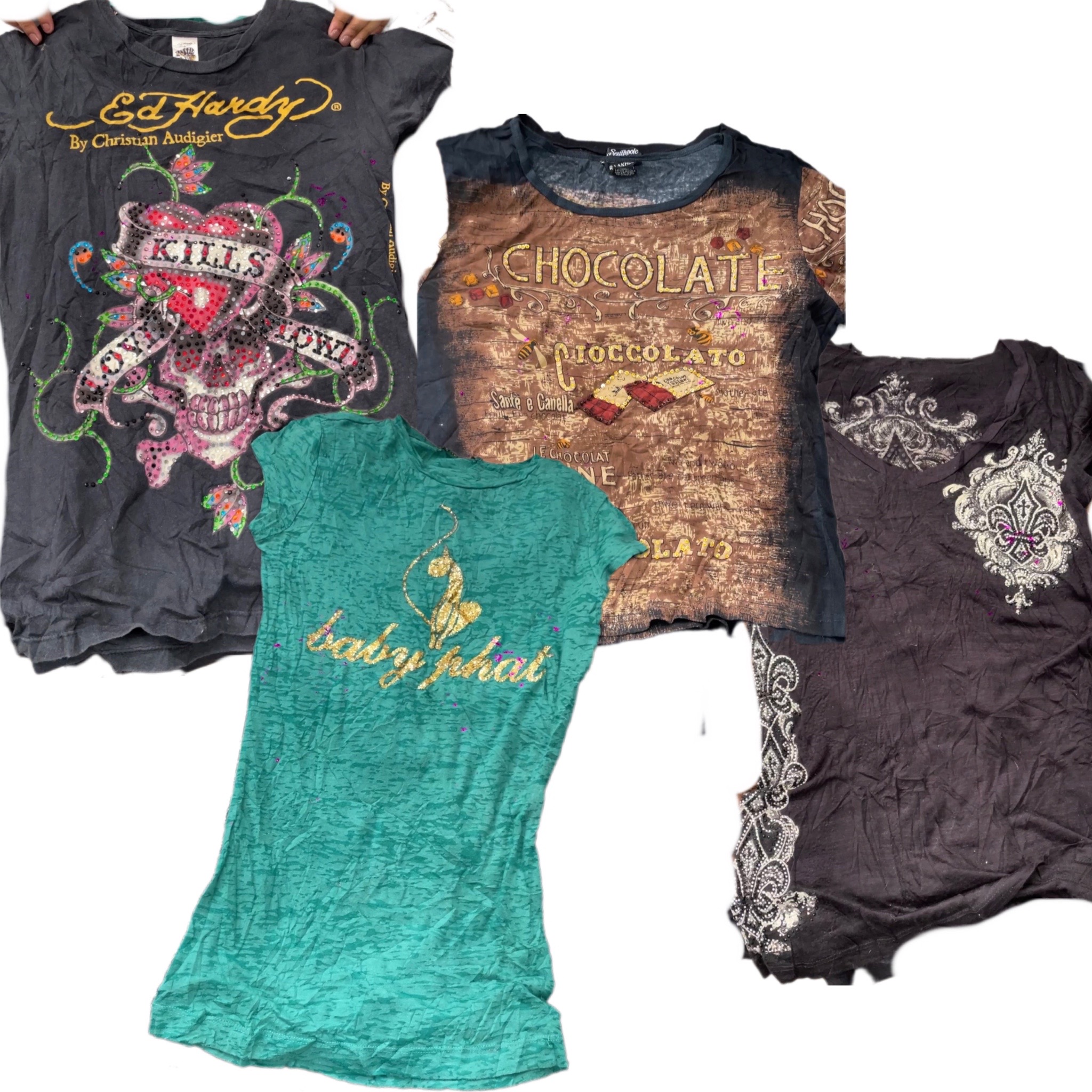 Italian Bale Baby Tee graphic indie bundle ft Ed hardly and Baby phat (RX 003)