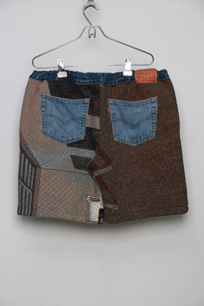 Reworked Darri Shorts Made Using Levi's Vintage Pants Style # CR631