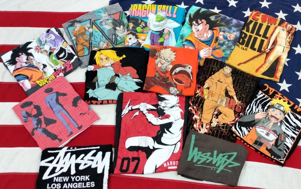 Japanese Cartoon T-shirt 62Pcs