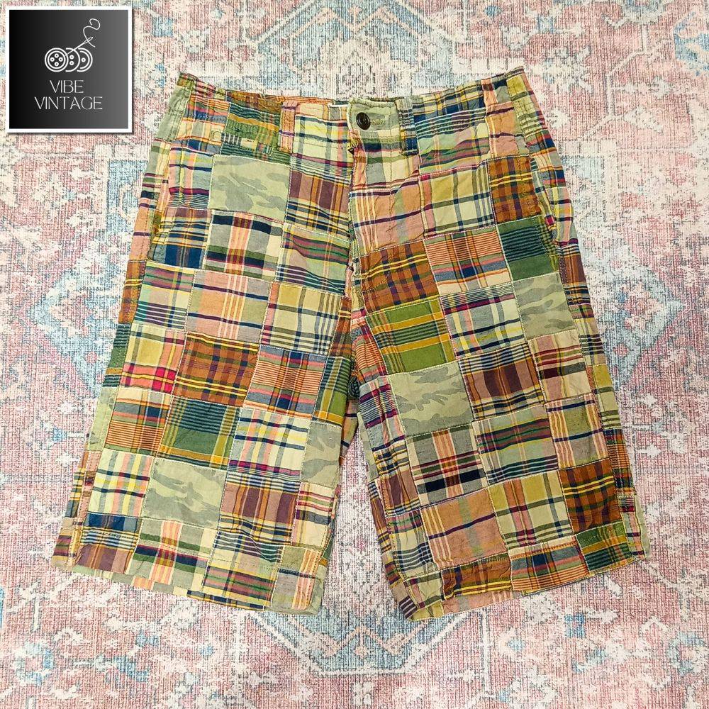 BRANDED CARGO CHECK SHORTS