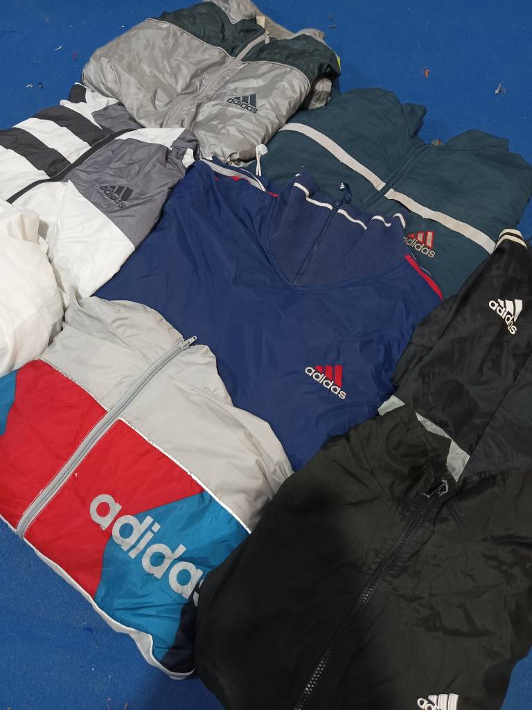 Adidas branded windbreaker jacket