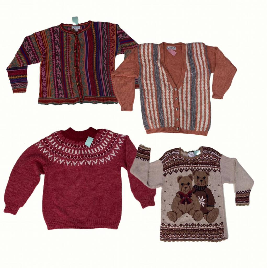 Italian Bale Mid Vintage Style Christmas Sweater , (f-607)