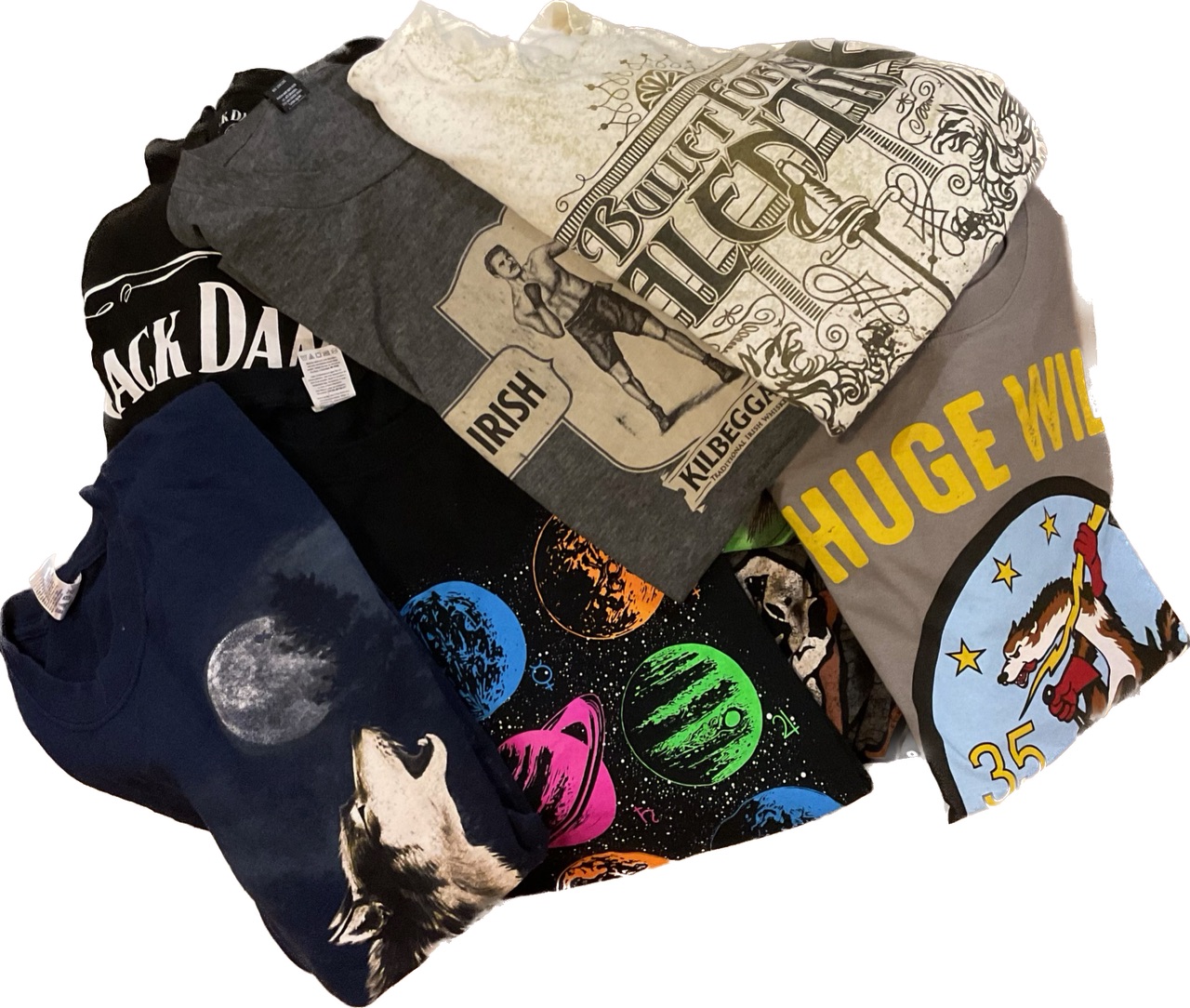 Vintage Printed T-Shirts - 50 Pcs