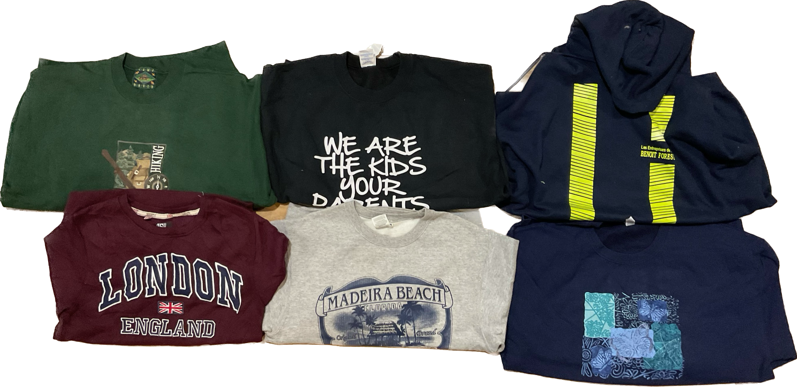 Vintage Printed Sweatshirts And Hoodies - 25 Pcs