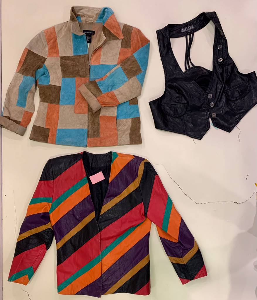 Unique - leather & Suede jacket , 7 - pieces , (f-582)