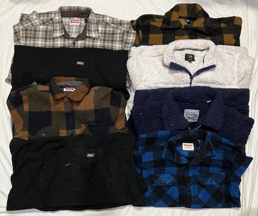 Levi's, Lee ,wrangler dickies shirts style  in fleece 10 pieces