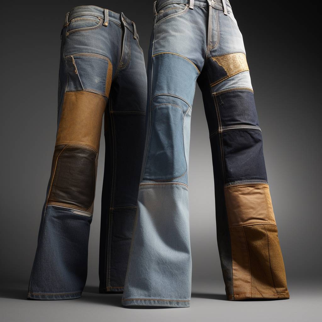 CR669 Reworked (One of One ) Men Denim Jeans with Leather Patches made with  LLW Men Jeans Style - 15 Pcs | Marketplace de Gros Vintage - Vente en Gros  Vintage | Fleek
