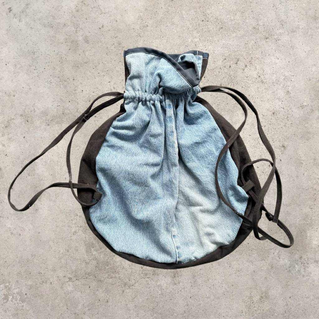 Upcycled Carhartt Denim Drawstring Pouch Bag