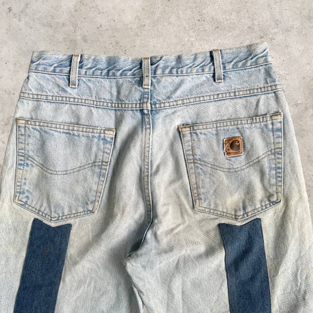 Jean en denim Carhartt colorblock recyclé avec effet usé