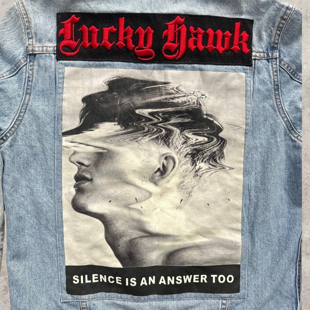 Custom Screenprinted VIntage Unbranded Denim Jacket