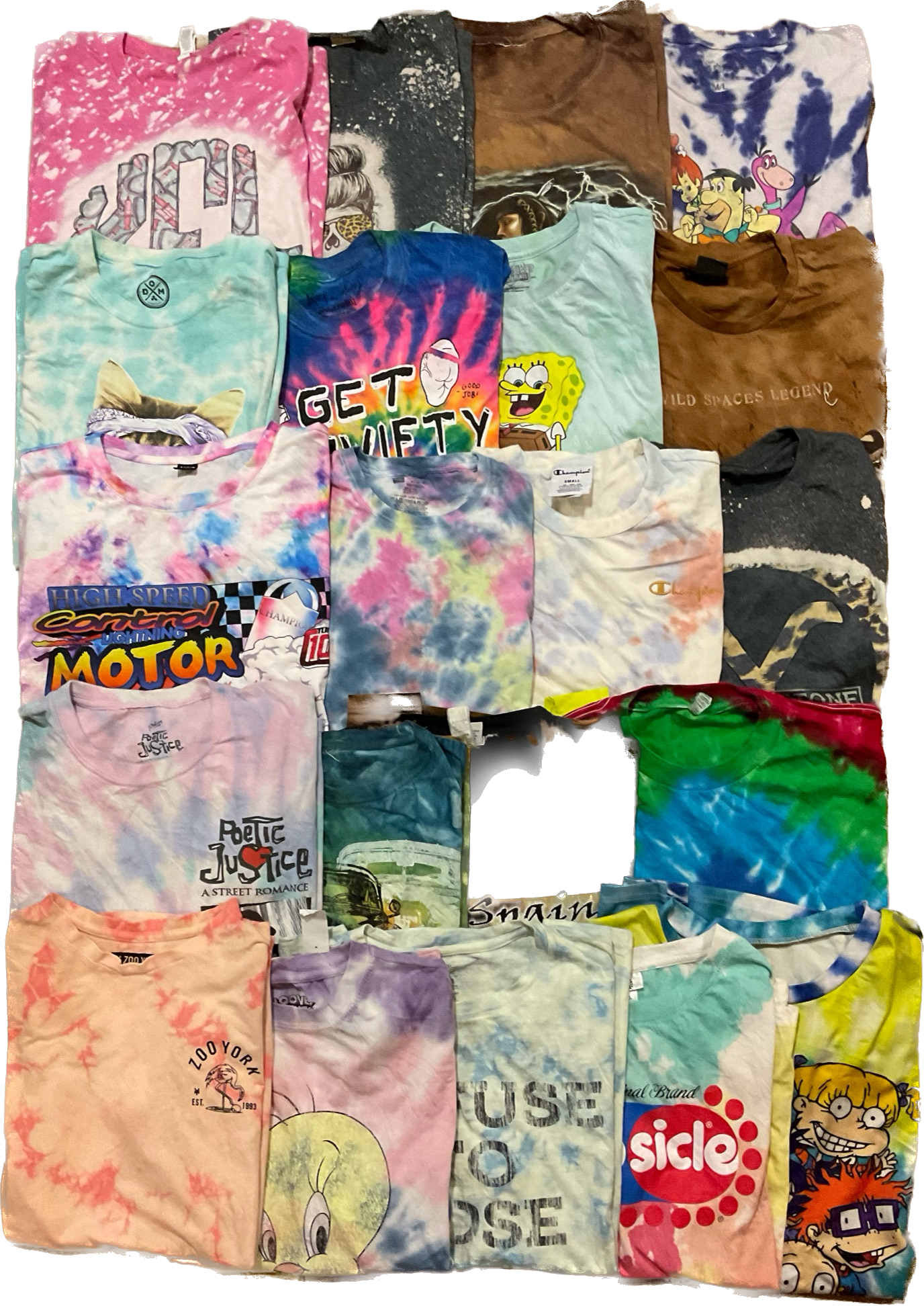 Tie Dye Men Tshirts - 55 Pcs