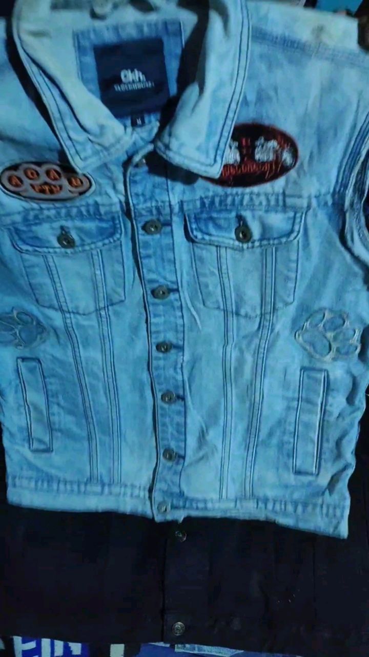 Men denim vests vintage and modern - 22 pieces