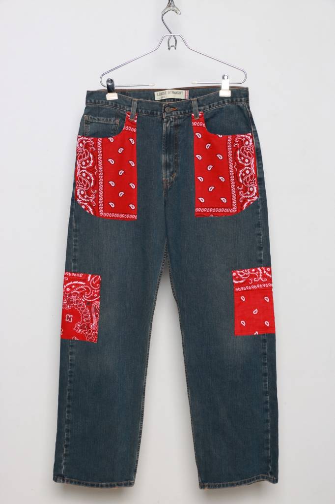 CR981 Mens reworked Branded Denim with Bandana - 50 pieces