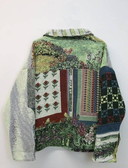 Veste Tapisserie retravaillée en Darii à motifs, Style n° CR647