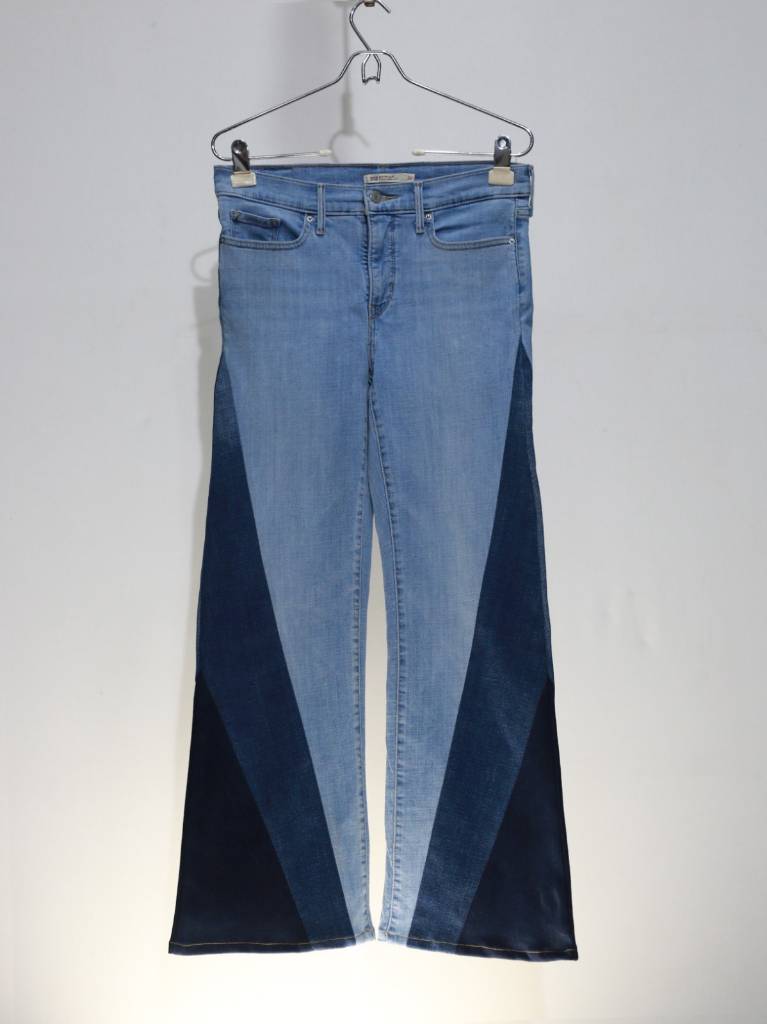 Reworked Ladies Paneled Jeans made using Ladies Vintage Levis Pants, Style # CR272