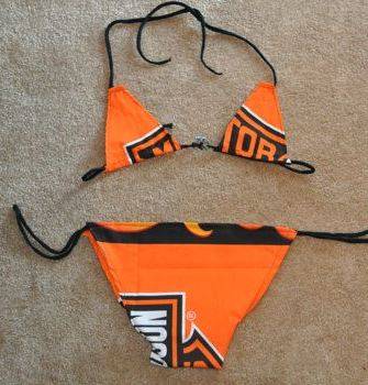 Reworked Ladies Harley Davidson Set of Bikini and Bottom made using Harley Davidson Vintage T Shirts Style CR501 Vintage Wholesale Marketplace Bulk Vintage Wholesale Fleek