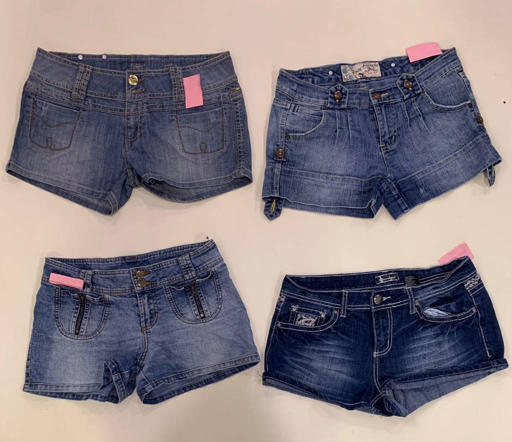 Y2K denim shorts , (f-624)